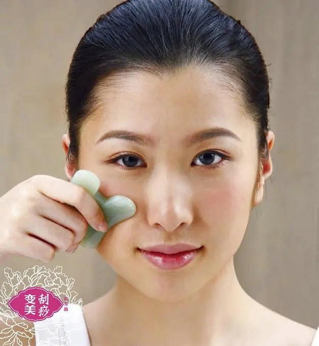 Natural Glaze Jade massager Men Women Massage Tool Hot Guasha Beauty