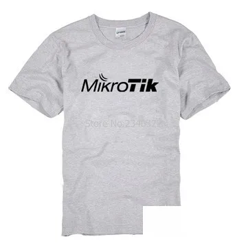 Одноцветная Мужская и женская футболка mikrotik с коротким рукавом беспроводная ISP