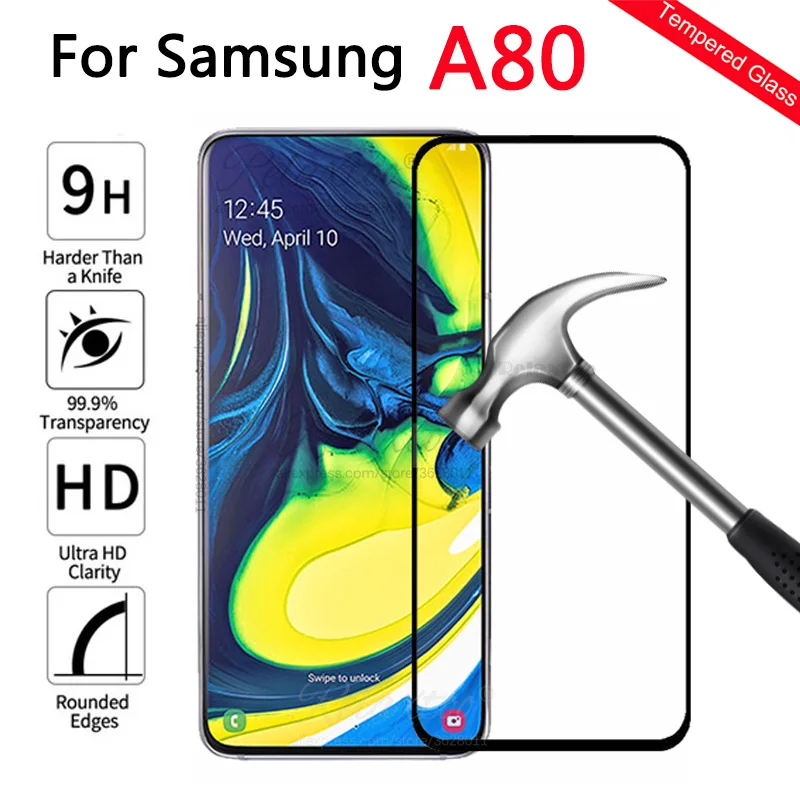 Защитное стекло для Samsung A80 протектор экрана Galaxy закаленное a 80 Φ A805 пленка дисплея