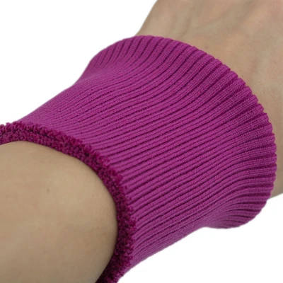 dark hot pink 9*10 см утолщенные трикотажные ребристые манжеты пара, отделка одежды, куртка, пальто хлопок стрейч мягкие запонки 1 пара - Цвет: dark hot pink