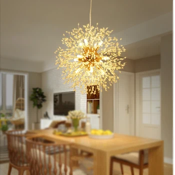 

JAXLONG Nordic Pendant Lamp Dandelion Decor Restaurant Pendant Lights Creative Living Room Bedroom Lamp Warm Light LED Lighting