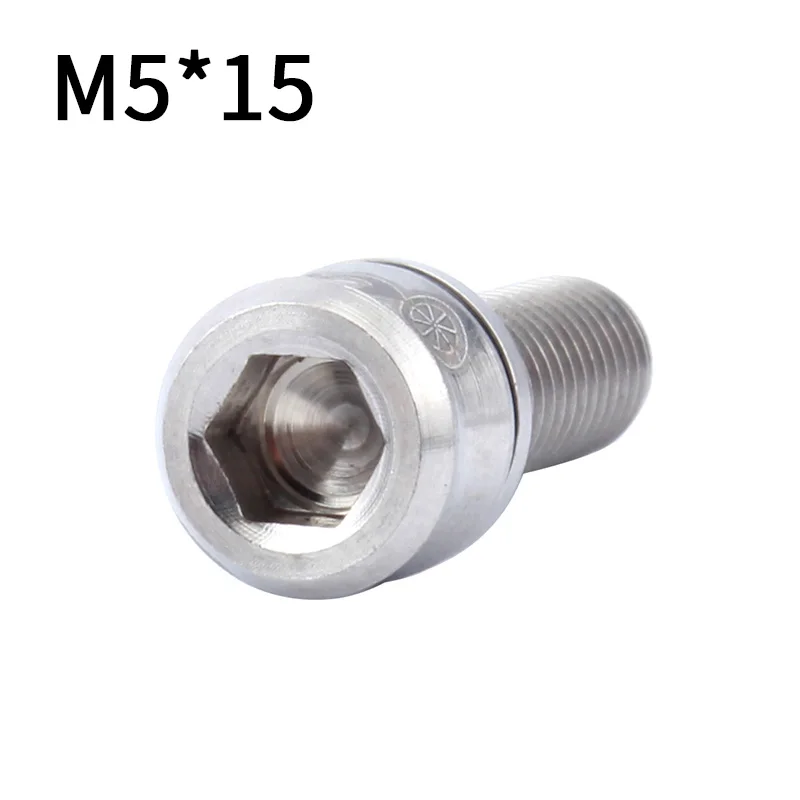 M5-15 Titanium color Muqzi Горный Руль для шоссейного велосипеда велосипед M5* 15/17/19 мм Титан сплав винт складной велосипед стволовых винт для руля - Цвет: M5-15 Titanium color