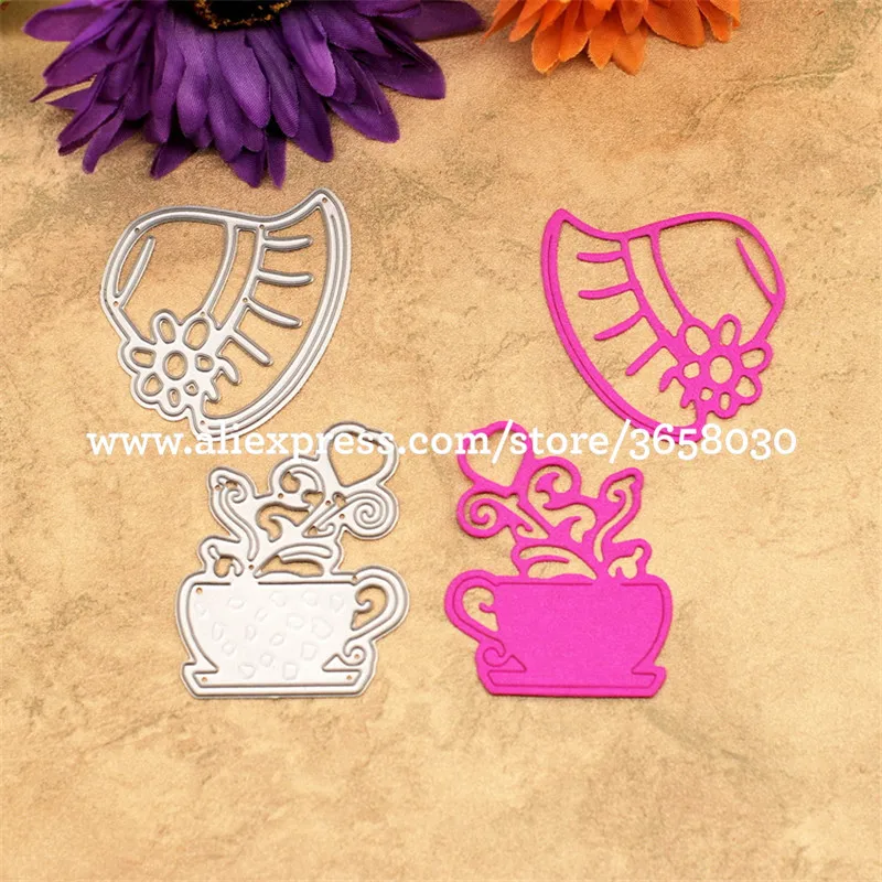 

2pcs Hat Cup Metal Die cutting Dies For DIY Scrapbooking Photo Album Decorative Embossing Folder Stencil Die Cut 8072508