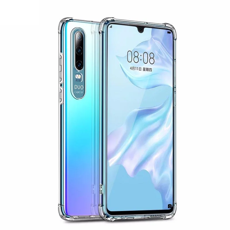 

Phone Case For HUAWEI P30 Pro Lite Phone Protective Bag Transparent Shockproof Silicone Clear TPU Soft Shell Cover For P20 Pro