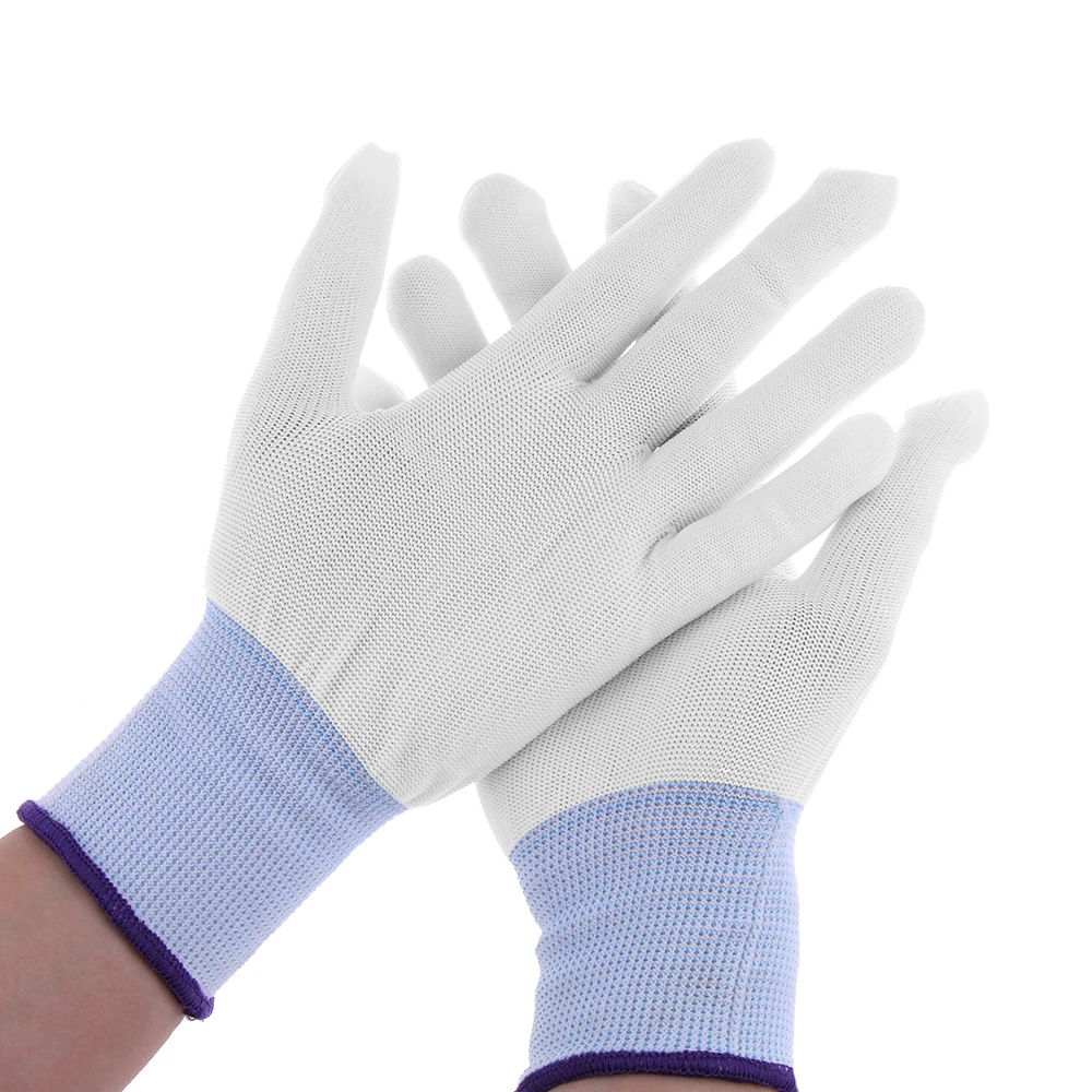 1 Pair White Nylon Wrapping Gloves Application Tools For Car Wrap Vinyl Sticker Designed for