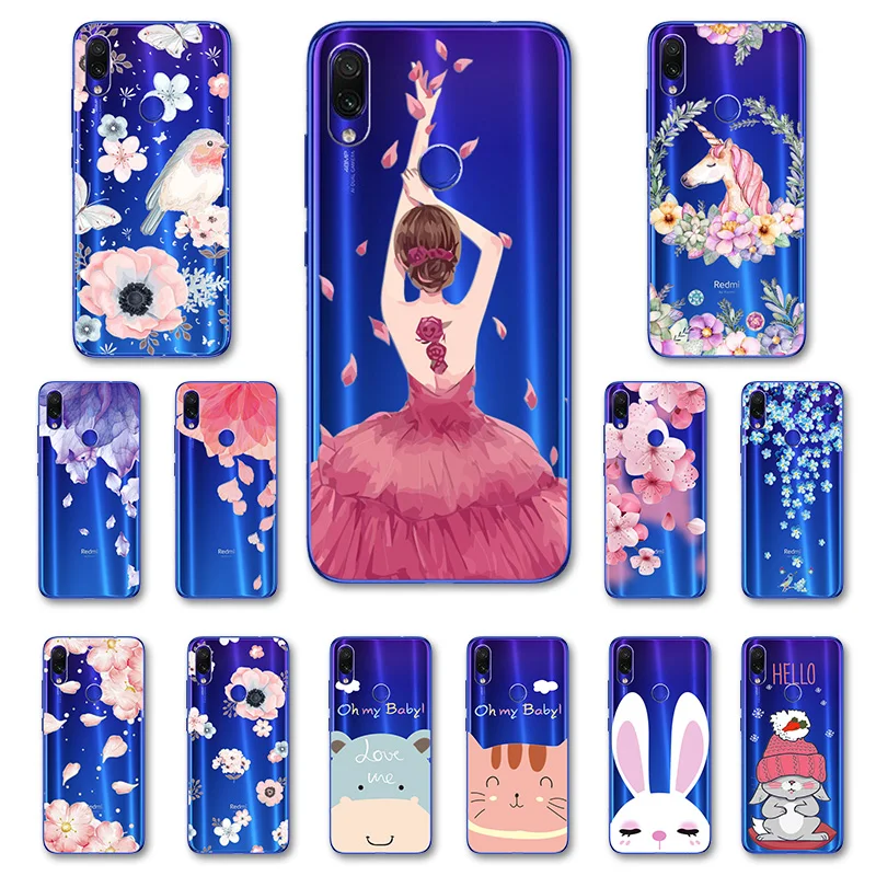 

Painting Soft TPU Case For Xiaomi Redmi Note 7 Case Cover Lace Silicone Soft Back Cover For xiaomi redmi note7 Case 6.3"Fundas