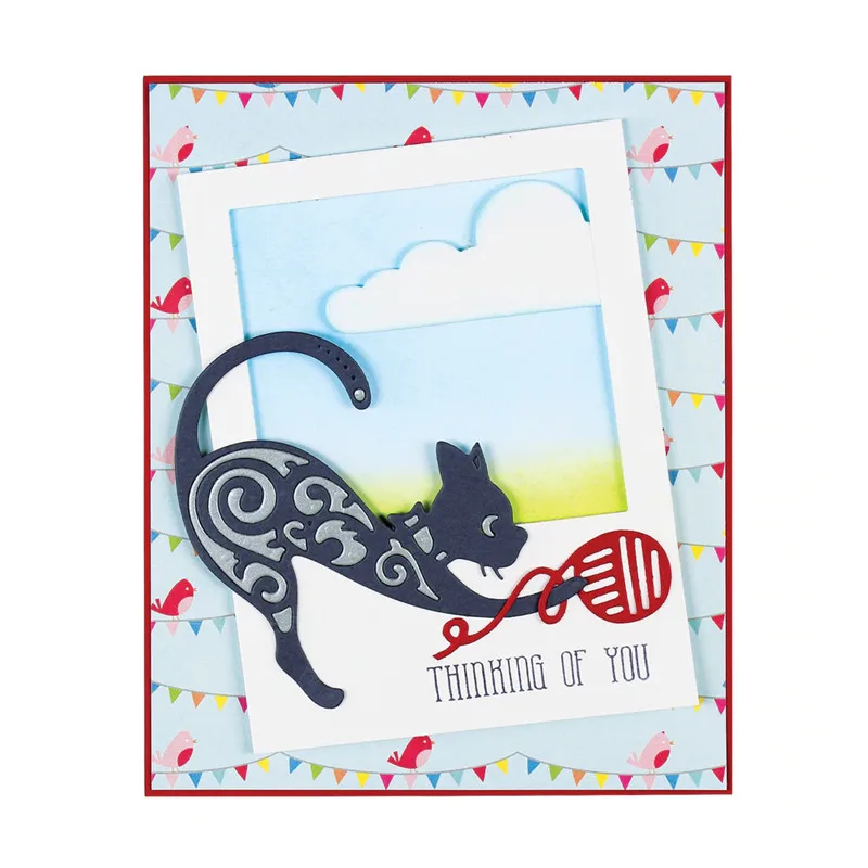 

YaMinSanNiO Dies Cutting Cat Mouse 8Pcs/lot Metal Cutting Dies Animal Scrapbooking for Card Making DIY Embossing Cuts New Craft
