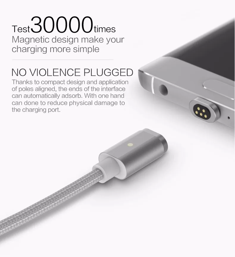 WSKEN MINI 2 Магнитная Зарядка Быстрый кабель разъем металлический USB для IPhone samsung LG Xiaomi huawei