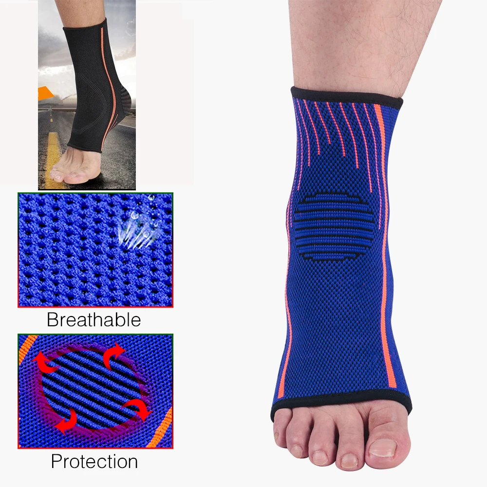 

1pc Sport Ankle Support Protector Compression Ankle Brace Cotton Comfort Anti Sprain Basketball Football Foot Safety GoodElastic