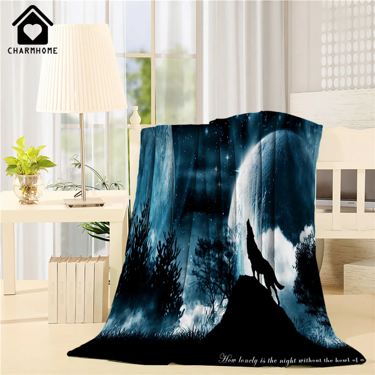 CHARMHOME Blanket Coral Fleece Fabric Funny Animal Blankets Comfort