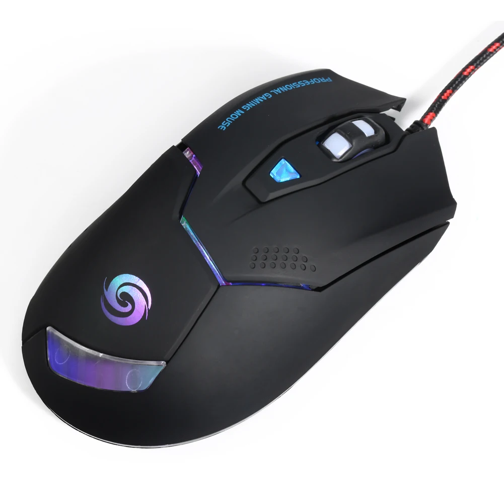 6D Кнопки СВЕТОДИОДНАЯ Оптическая USB Gaming Mouse, 3200 ТОЧЕК/ДЮЙМ ноутбук Мыши проводной mause, игровая мышь Для компьютера/ноутбука/Windows 10/8. 1/mac OS/gamer