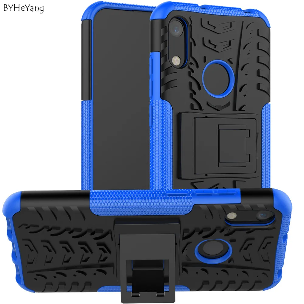 6.09 بوصة حالة هواوي Y6 2019 غطاء للصدمات TPU + PC حامل هاتف حافظة لهاتف Huawei Y6 2019 MRD-LX1F درع الهاتف حماية الجلد