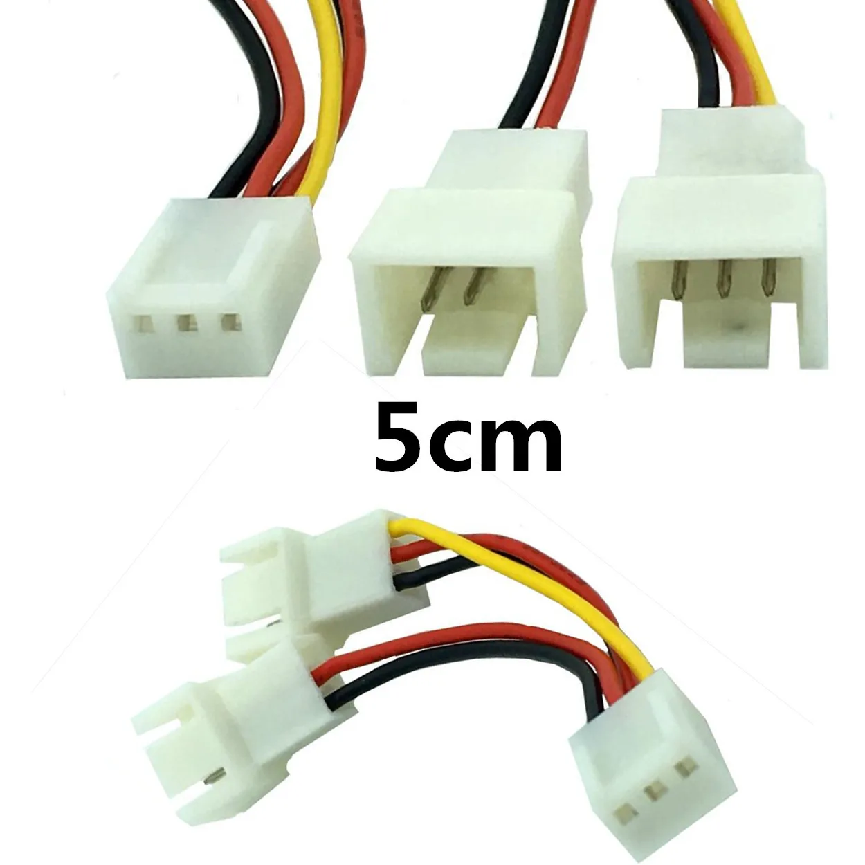 3 pin female (HOUSING 2510) / 3 pin male + 2 pin male chassis fan