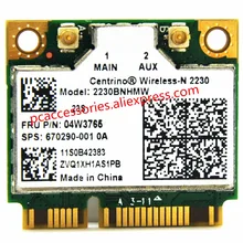 Для thinkpad IBM E430 E330 V490 Y400 Intel trantrino wireless-N 2230 2230BNHMW Half Mini PCIe 300M Wifi Bluetooth 4,0 Wlan карта