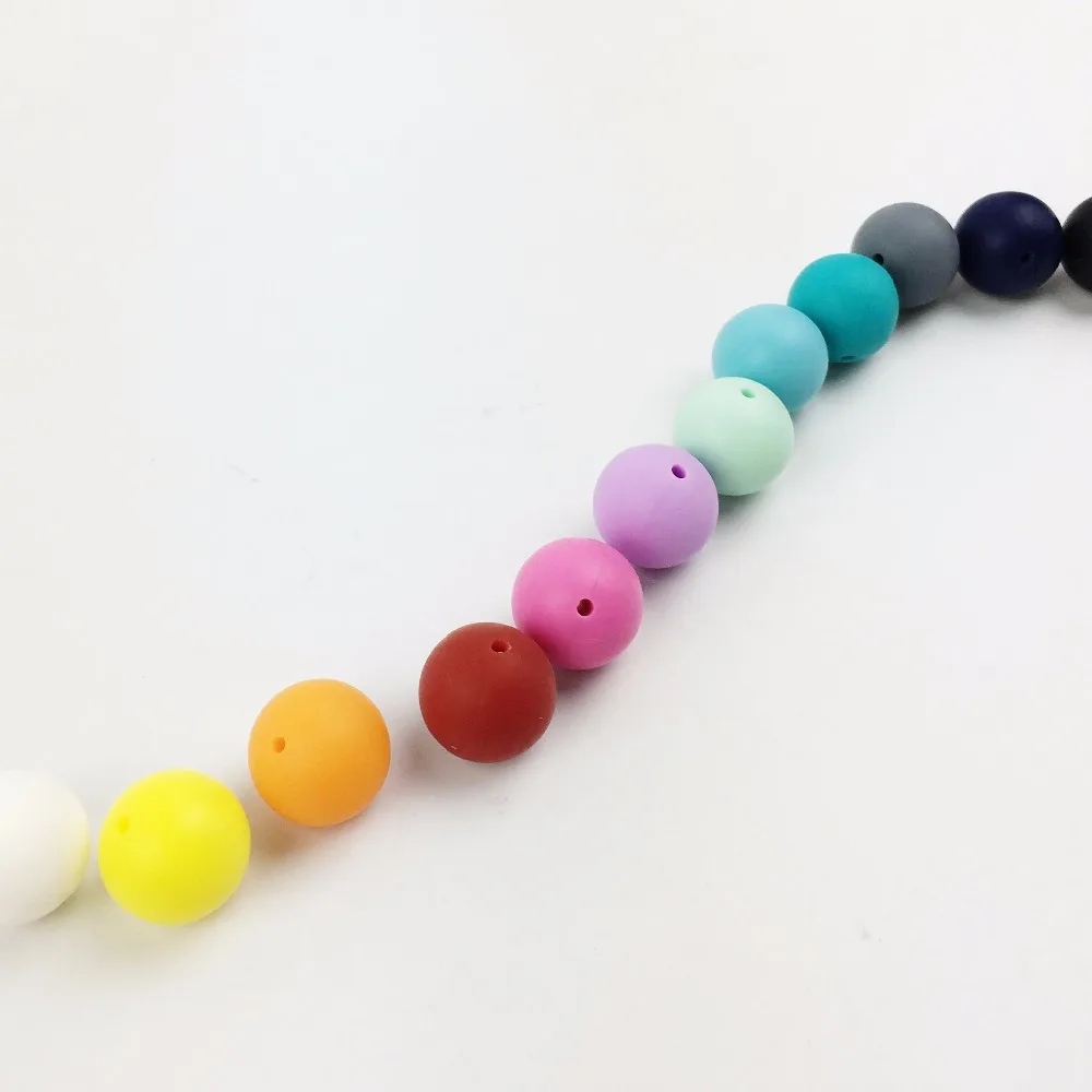 

Let's make Silicone Beads Round Loose 20mm Teething Chew Jewelry Colorful Balls Sensory Kids Teething Toys Bite Baby Teether