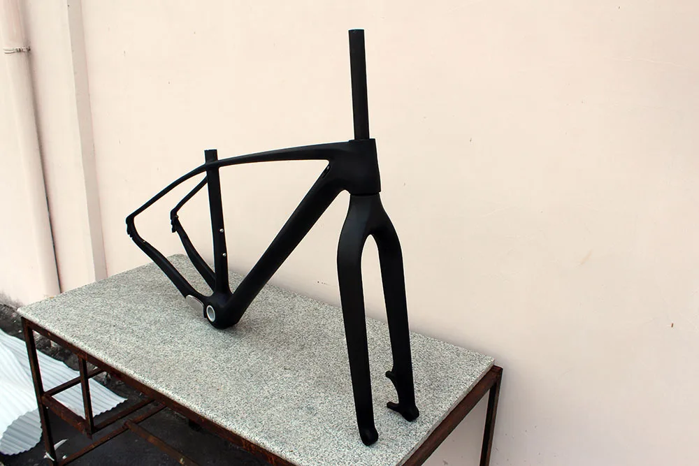 

Full Carbon MTB frame 29er BB BSA matte/glossy finish mtb bike frame+carbon rigid fork 29