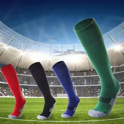 Нескользящие Гольфы футбольные носки утолщенные полотенца нижние чулки пот-абсорбент дышащий Велоспорт спортивные носки