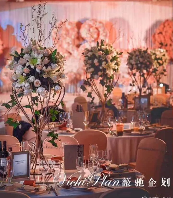 

New 20pcs 60cm tall large size vase wedding centerpieces for table stands wedding decoration vase store