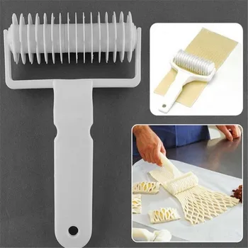 

Pie Pizza Cookie Cutter Pastry Tool Bakeware Embossing Dough Roller Lattice Craft Cooking Tools Large Size Rolling Noodle Gadget