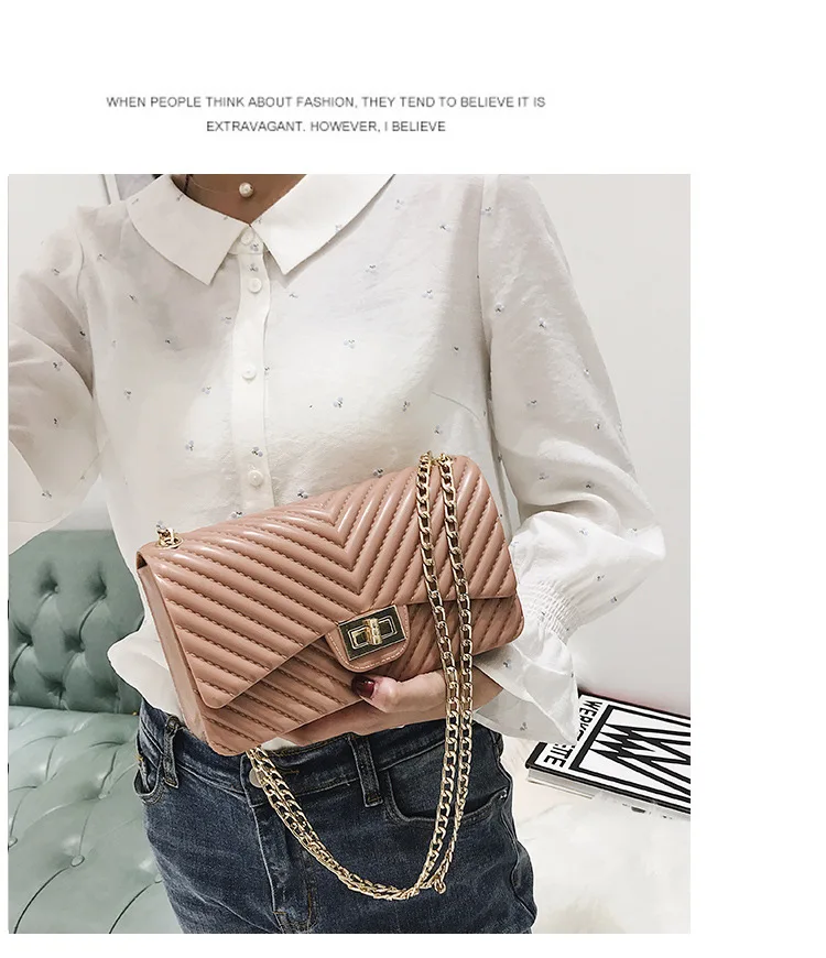 Diqqid Лето Crossbody сумки для Для женщин силикагель блестками цепочка сумка Сумки известный Брендовая Дизайнерская обувь желе мешок