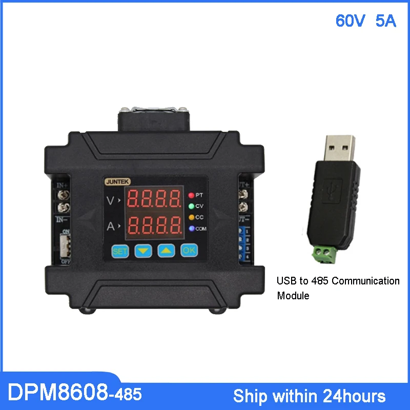 DPM8608-485 60 в 8А цифровой контроль постоянного напряжения тока Step понижающий источник питания понижающий преобразователь с RS485 связью