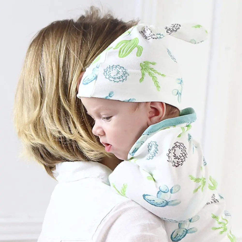 Kidlove 2 шт. детское Хлопковое полотенце детский спальный мешок удерживающее одеяло и шляпа