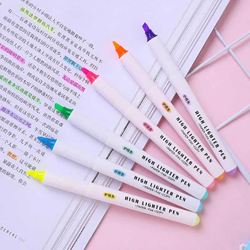 

12 Pcs/set Japanese Stationery Zebra Mild Liner Double Headed Fluorescent Pen Milkliner Pen Highlighter Pen Color Mark Pen Cute