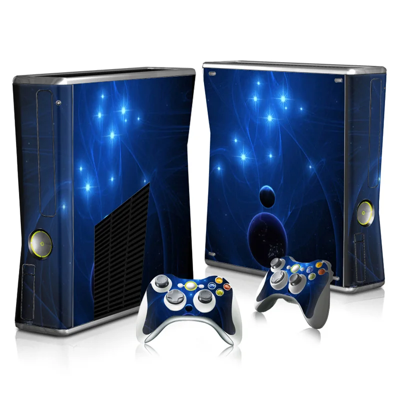 

Skin Sticker Protector for Microsoft Xbox 360 Slim and 2 Controller Skins Stickers for video games
