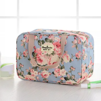

2019 New Waterproof Cosmetic Bags Women Printing Storage Organizer Handbag Travel Toiletry Bag Women Cosmetic Bag Case