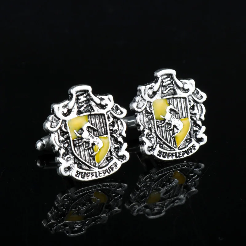 Хогвартс Волшебная школа гербовые запонки hp Gryffindor Hufflepuff Ravenclaw Слизерин запонка звенья школьный значок-40 - Окраска металла: 279A