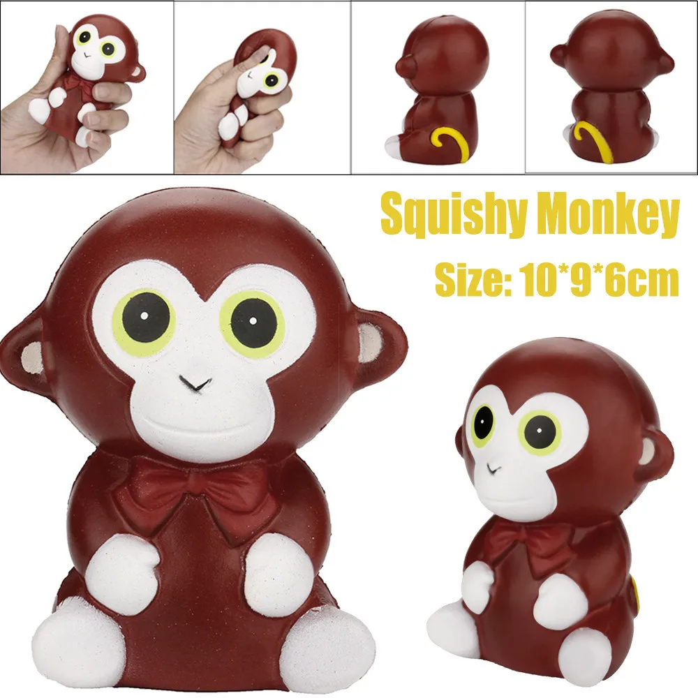 2018 New Arrival Squash Anti stress Toy Squeeze Monkey Cream Bread