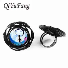 QiYuFang jewelry Steampunk Coraline vintage flower big ring 1pcs lot Coraline flower big ring Quartz friend
