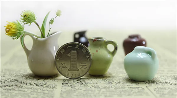 Little mini ceramics vases cute flower vases fridge magnets - 5