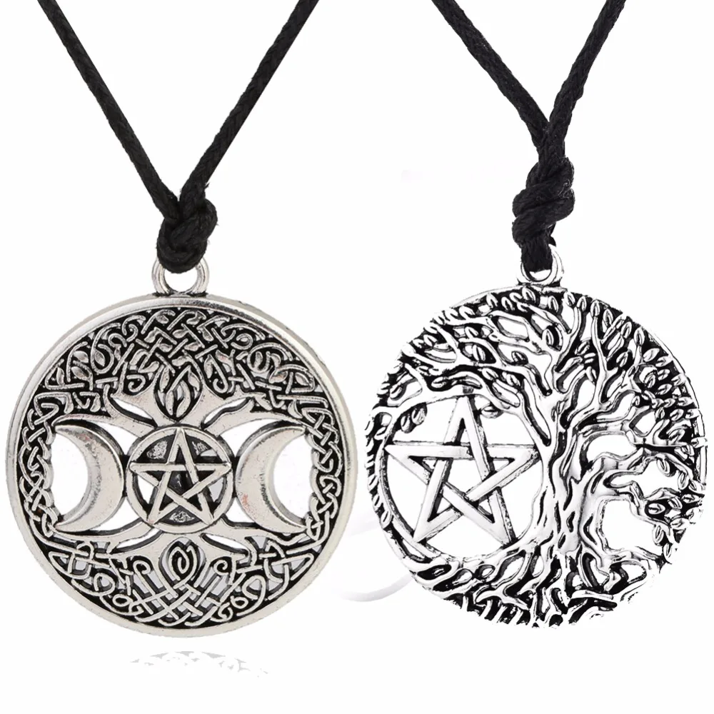 

Skyrim Yggdrasil Pentagram Tree of Life/Triple Goodness Pendant Necklace Norse Viking Vintage Retro Jewelry for Men Women