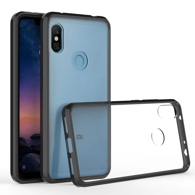 Redmi Note 6 Pro Back Panel Soft Silicon TPU/PC Case For Xiaomi Redmi Note 6 Pro 6.26" Protective