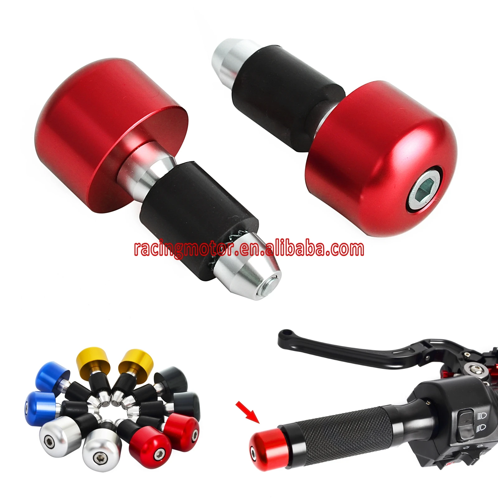 22mm (7/8") Handlebar Cap Bar Ends For Triumph Daytona 675 T955 Speed