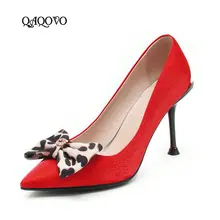 Women's Spring Autumn High Heels Bow Pumps Super High Heels Pointed Toe Slip On Party Ladies Shoes Red Black ladies suede size 33 4 34 2017 gray medium wine red slip on cute pumps thin high heels bow pointed toe kitten china new chinese