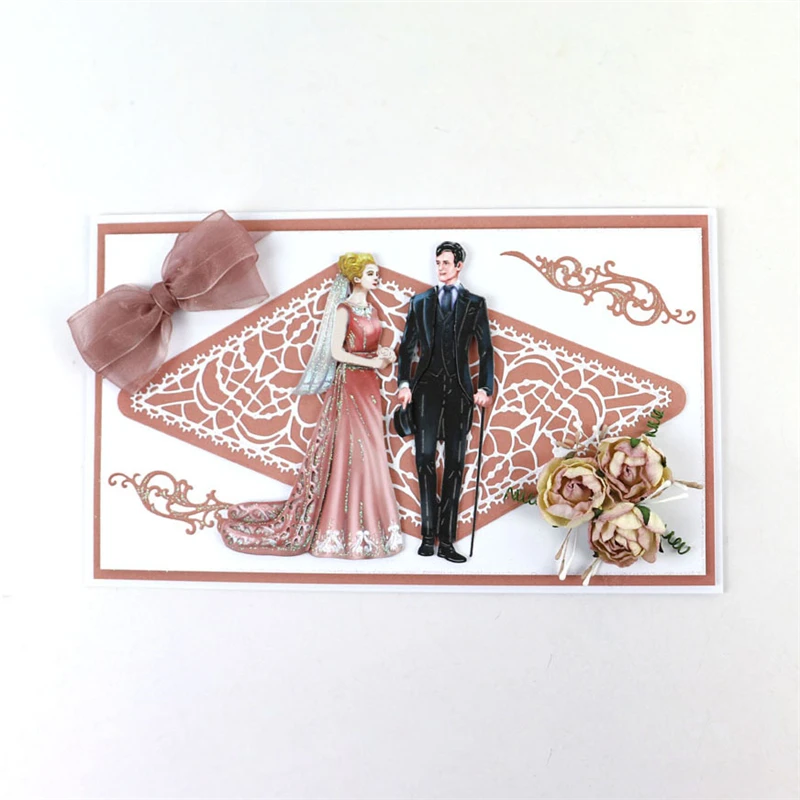 

Naifumodo Lace Dies Scrapbooking Metal Cutting New 2019 Parallelogram Craft dies cuts for Card Making DIY Embossing Die Mold Set