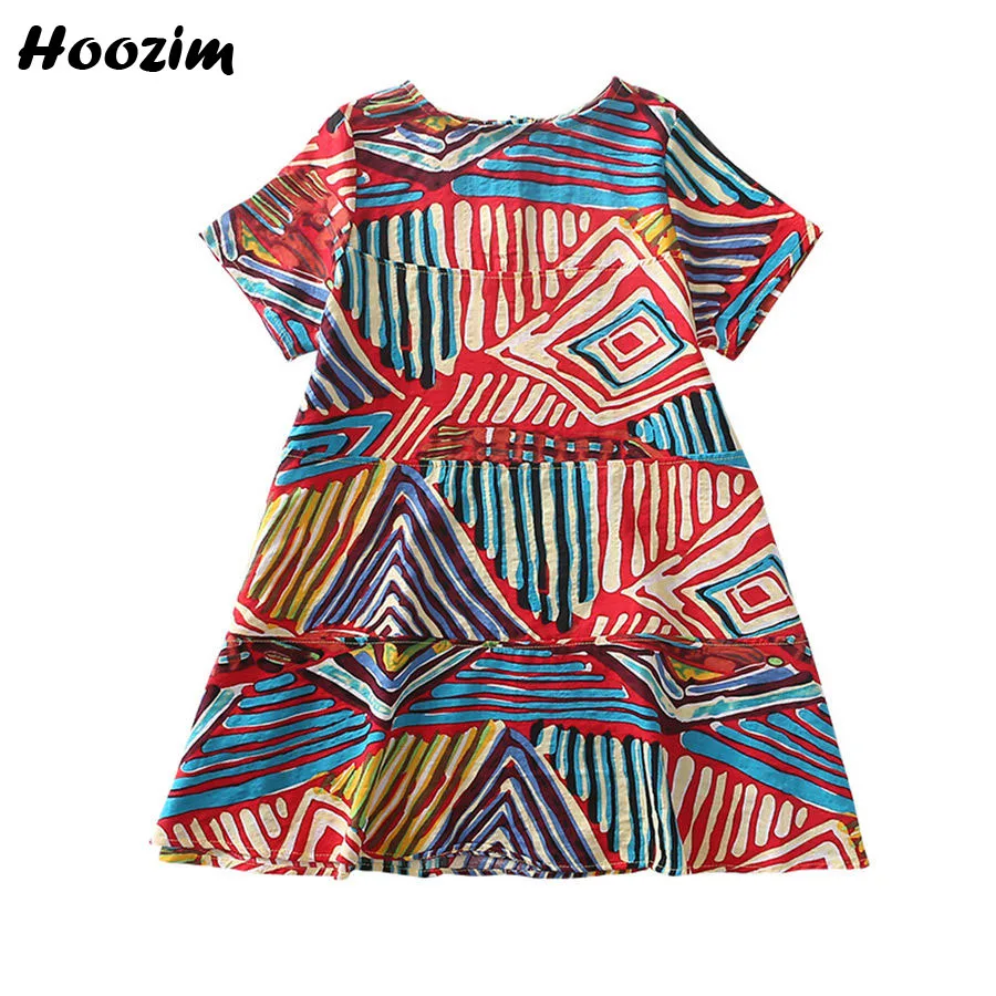 

Summer Striped Cotton A Line Dress Girls 8 9 10 11 Years Bohemian Patter Sleeveless Dresses Kids Vintage Elegant Dress Children
