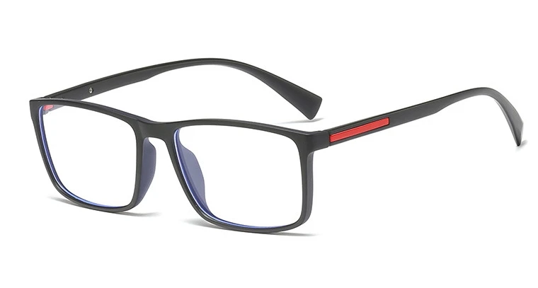 TR90 анти-синий светильник ретро очки оправа для мужчин и женщин Оптические модные компьютерные очки 45841 - Цвет оправы: C5 black blue