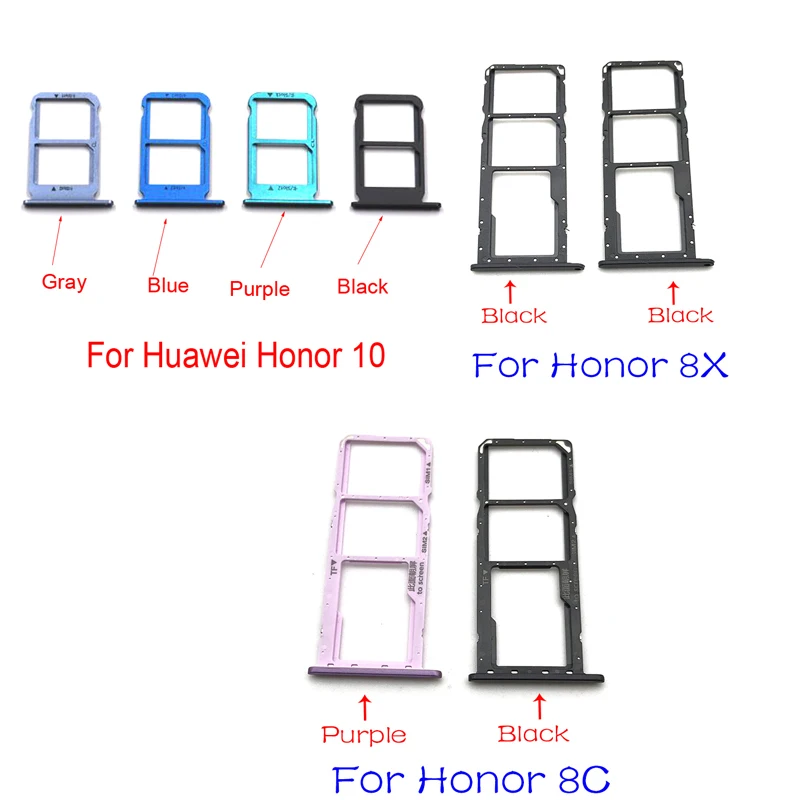 Держатель слота для sim-карты Huawei Honor 8c 8X 10 аксессуары адаптера | Мобильные телефоны