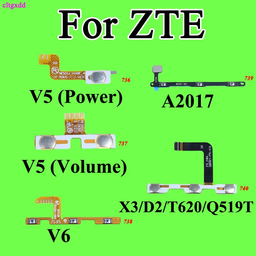 Cltgxdd для ZTE Red bull V5 U9180 4G N9180 V9180 V6 Axon Secret 7 A 2017 U T620 громкость и мощность гибкий кабель
