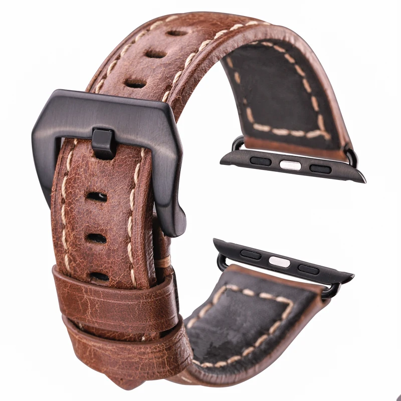 Ремешок из натуральной кожи для Apple Watch Band 4 42 мм Iwatch 3 38 ремешок наручных часов