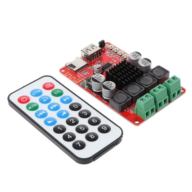 

1Set 50W+50W TPA3116 High Power Digital Audio Amplifier Board TF Card U Disk Player FM Radio Bluetooth Receiver with Remote