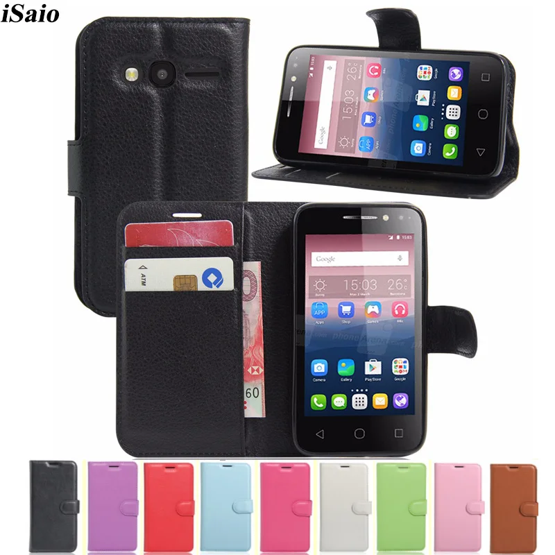 

Leather Cover For Alcatel One Touch Pixi 4 4.0 4034D Wallet Flip Case OT-4034D For Alcatel 4034D Phone Case TPU with Card Holder