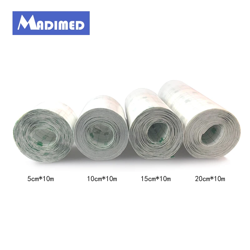 MADIMED 10/15/20cmx10m Waterproof Transparent Adhesive Wound Dressing Fixer Plaster Fixomull Stretch PU Film Roll Fixation Tape 2