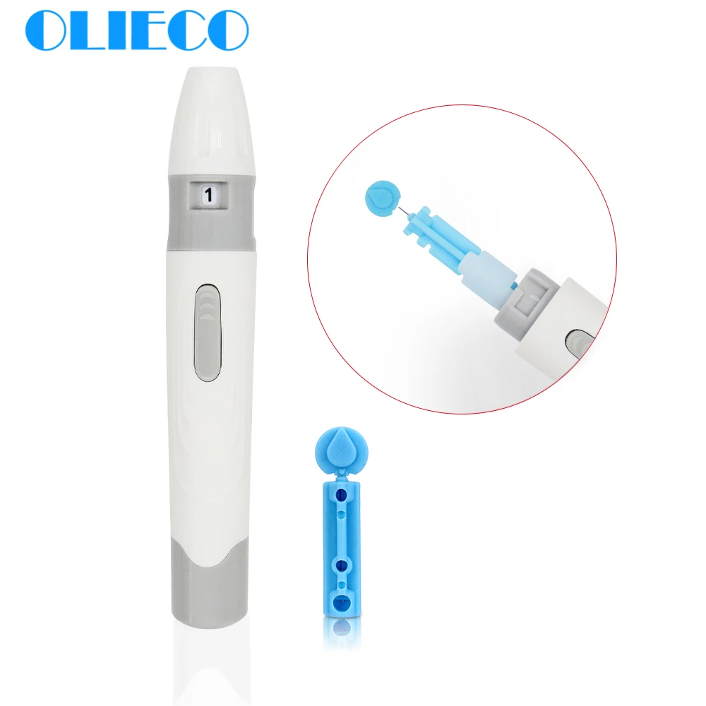 

Lancet Pen Lancing Device for Diabetics Blood Collect 5 Adjustable Depth Blood Sampling Glucose Test Pen with 50/100 Needles CE