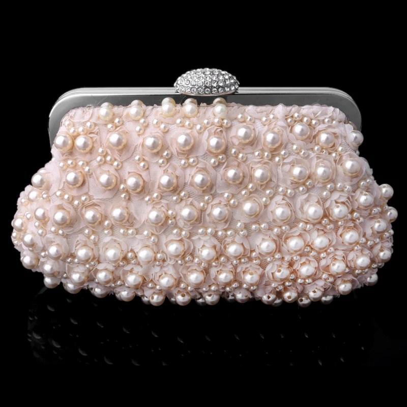  GLOIG Clutch women bags beaded evening bags pearl evening bags shell wedding bridal evening dress p - 32312373503