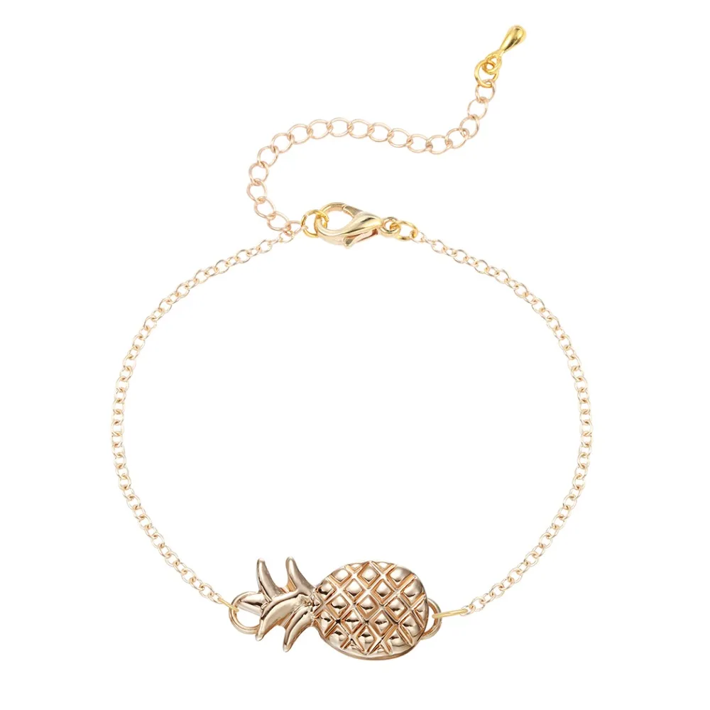 

QIAMNI Lovely Adjustable Pineapple Bracelet Fashion Jewelry Bangle Bridesmaid Wedding Birthday Gift for Women Girls Party Gift
