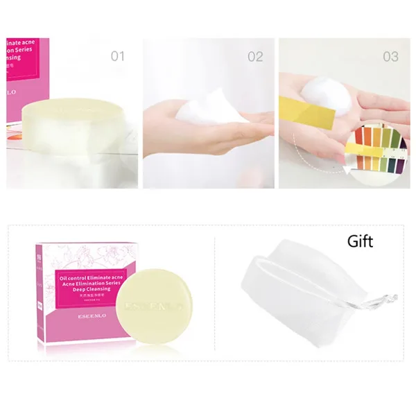 Natural Sea Salt Soap Oil-control Anti-acne Anti-mites Sulfur Soap Handmade Soap